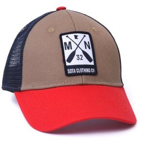 Sota Clothing Co. Minnesota Lakes Paddle  Snap Back Trucker Hat, NWOT